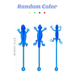 PATKAW Sticky Lizard Toys 15.7 Inch Soft Stretchy Gecko Party Favors for Kids Sensory Sticky Animal Figures for Birthday and Fun Wall Throw Game
