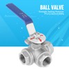 Female Thread T Ball Valve, Stainless Steel Sus304 Pipe T-Port