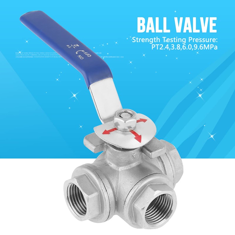 Female Thread T Ball Valve, Stainless Steel Sus304 Pipe T-Port