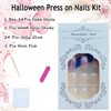 White French Tip Press on Nails Short Square Fake Nails