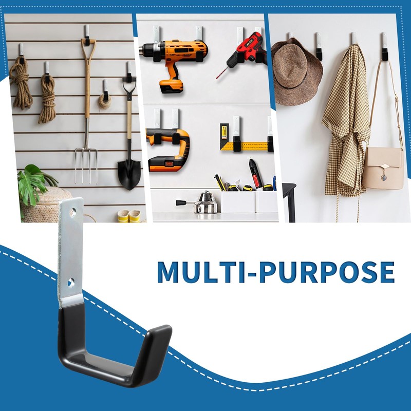 GeeWatom Heavy Duty Steel Garage Hooks,Garage Storage Utility Hooks,Anti-Slip Hanger,