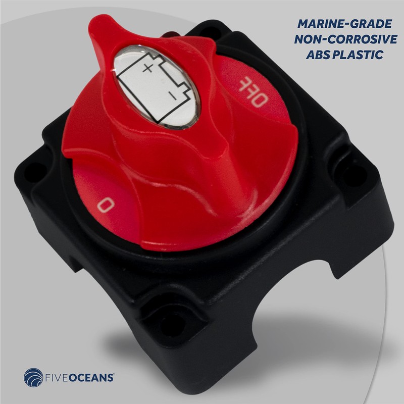 Five Oceans Battery Disconnect Switch, Marine Battery Switch On-Off with