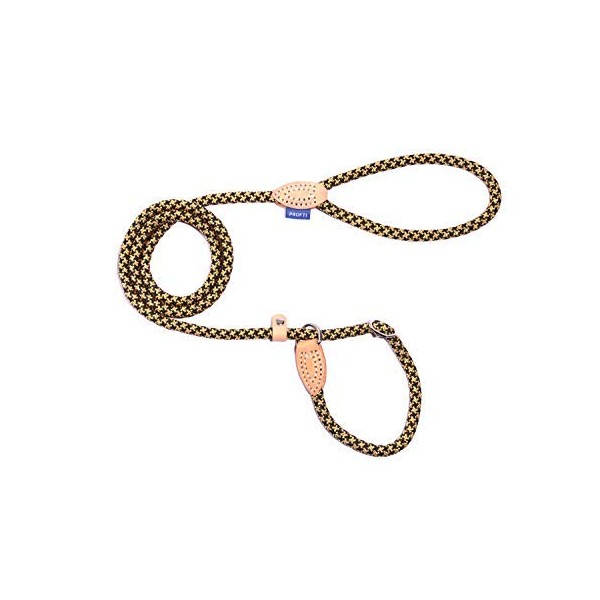 Profti Retriever Lead made from Nylon, Leather Elements, Pull Stop,
