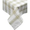 Downview Seersucker Check Cotton Tablecloth 70 Round Natural