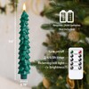 Zevanor Green Tree Flameless Real Wax Taper Candles with Remote