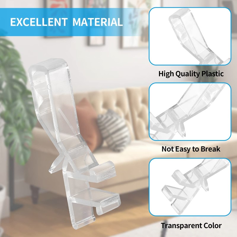 Waziaqoc 20PCS Hidden Valance Clips for 2 Inch Valance Channel,