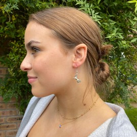 Horse Charm Earrings, Tibetan Silver Charms on Nickel Free Antique Silver Tone Hooks : 40mm long, Everyday Drop Earrings for Pony Lover, Gift for Women Riders and Pony Girls