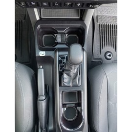 SENSHINE for Toyota Tacoma Accessories 2016-2021 2022 2023 Non-Slip Anti Dust Liner Cup Holder, Center Console, and Door Pocket Inserts Mats Premium Custom Interior (Double Cab) (Gray Trim)