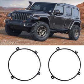 2Pcs 7inch Headlight Retaining Rings, Headlight Mounting Bracket Ring for Wrangler TJ 2007 2008 2009 2010 2011 2012 2013 2014 2015 2016 2017
