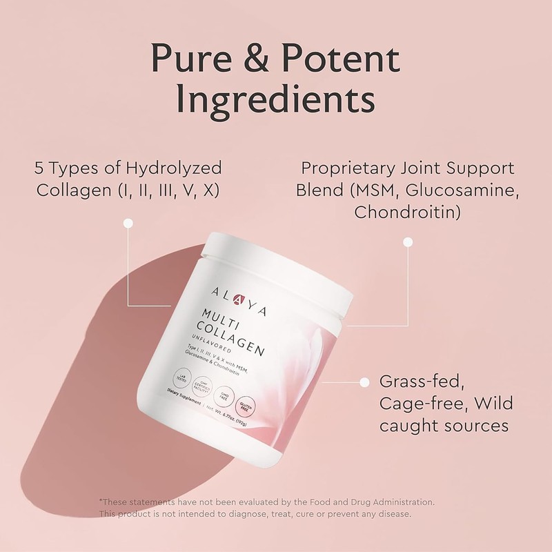 Alaya Multi Collagen Powder - Supports Hair, Skin, Nails &