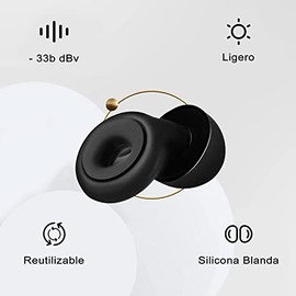 GuDoQi Tapones para Los Oídos, 2 Pares Tapones para Dormir con Reducción de Ruido, Tapones Oídos de Silicona, Lavable y Reutilizable, Antiruido para Dormir, Estudio, Viajar, Nadar, Estudiar