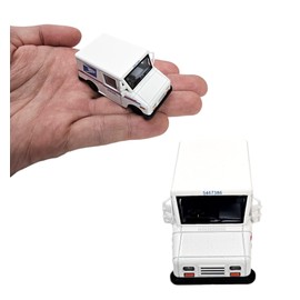 Zugar Land Die-Cast Pull Back Mini Postal Carrier Truck (2.5 Inch) (1 Pack) Metal Post Office Truck with Pullback Motion. (1)