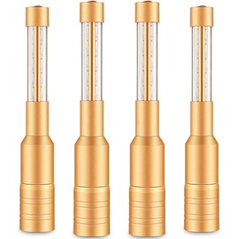 4 Pieces LED Strobe Baton Lights Led Bottle Service Rechargeable Champagne Bottle Topper Lights for VIP Nightclubs Party Event (Gold)
