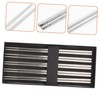 BIUDECO 5-Pair Non-Slip Chopsticks Set Stainless Steel Tableware for Home