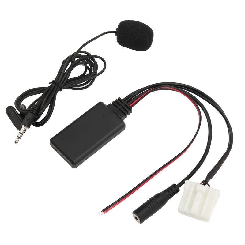 Bluetooth5.0 AUX IN Cable Adapter ISO Handsfree Microphone Replacement for