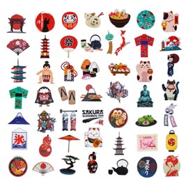 100 Pack Japan Japanese Stickers, Japan Japanese Party Favors, Birthday Decorations