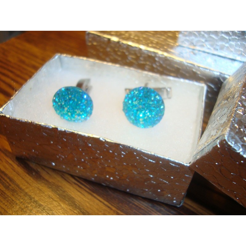 "Handmade" #1 Pair (Two) BRIGHT Cluster BLING Design - 14mm