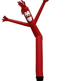 Inflatable Hose Man Sky Puppet Dancer - Funny Wacky Waving Inflatable Hose Type for Festival Advertising, Blower Not Included (Blower Not Included) (Red, 6 m)