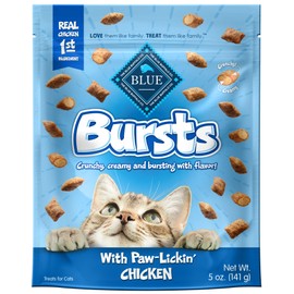 Blue Buffalo Bursts Crunchy Cat Treats, Chicken 5-oz Bag