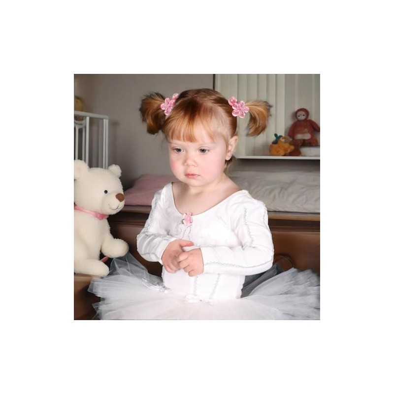 12 Gomas para El Pelo con Bolitas para Niñas Pequeñas,