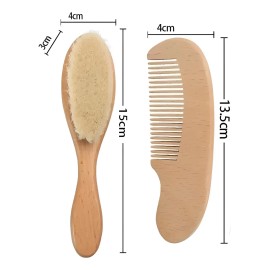 Peine Y Cepillo Beb Cerdas Naturales Suaves Suavecitas                                                                                                