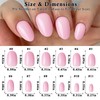Lifextol Short Press on Nails Almond Fake Nails, 240 Round