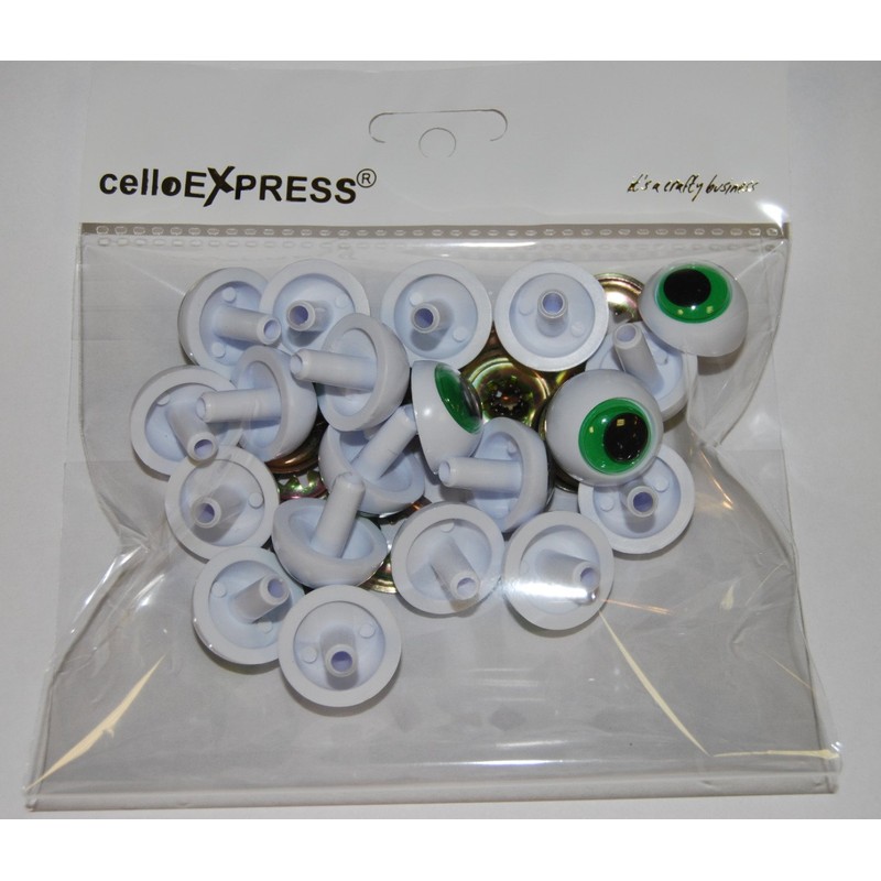 celloexpress Frogs Eyes 16mm with Metal Backs - Safety Eyes