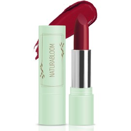 Naturabloom Natural Cosmetics Lipstick Vegan (Ruby) - Sensational Lip Colour with Just One Stroke - Moisturising Lipstick Made from Natural Oils & Fats - Good Coverage, Long-Lasting