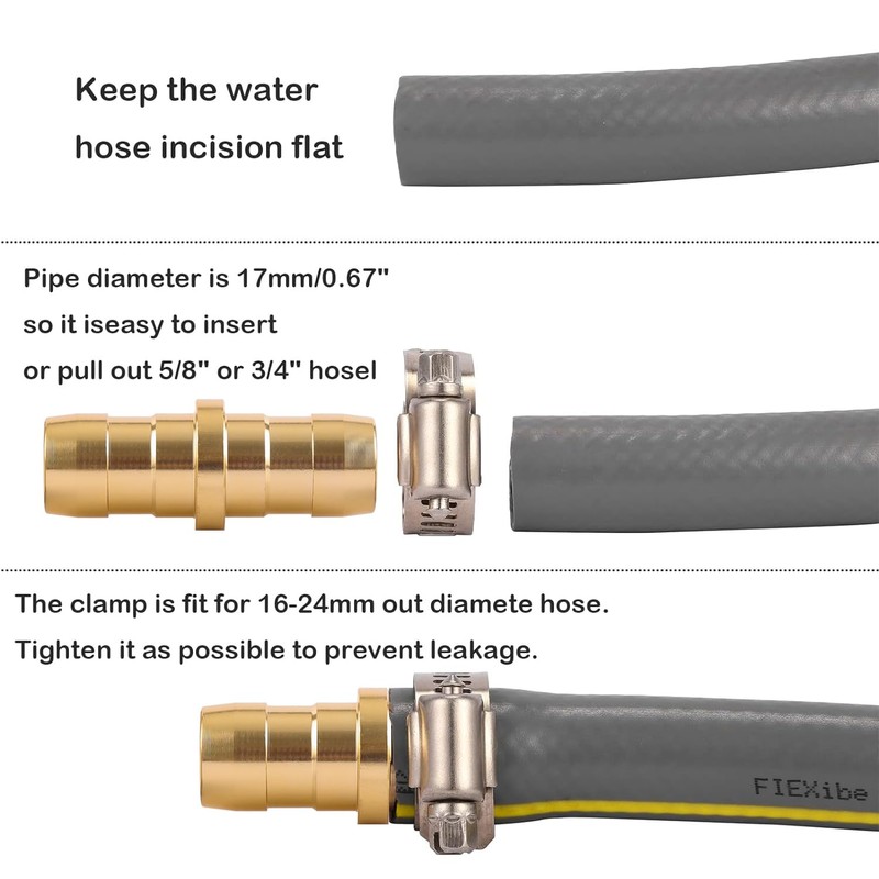 Sanpaint 2 Pack Garden Hose Connector Repair Mender Kit with