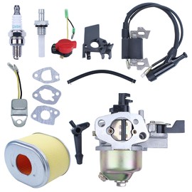 GX160 Carburetor+Ignition Coil for Honda GX160 GX200 5.5HP 6.5HP Engine Carb with Spark Plug Air Filter Kit Replace for 16100-ZH8-W61 / 16100-ZLO-W51
