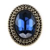 Craftisum 20 pcs Blue Oval Rhinestone Metal Shank Sewing Coat