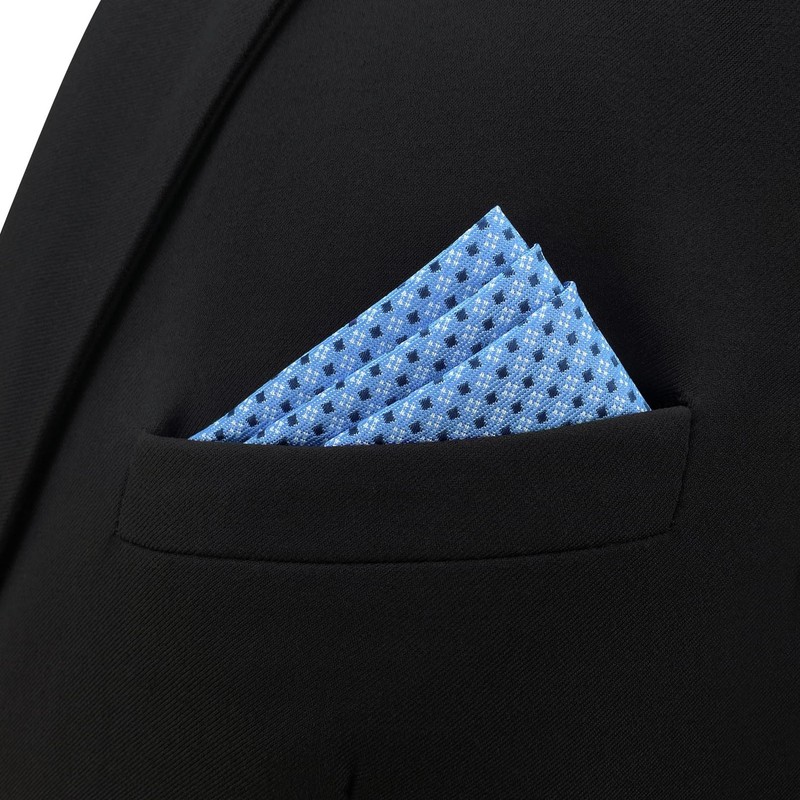 Shlax & Wing Men's Long Necktie Silk Blue Single Color