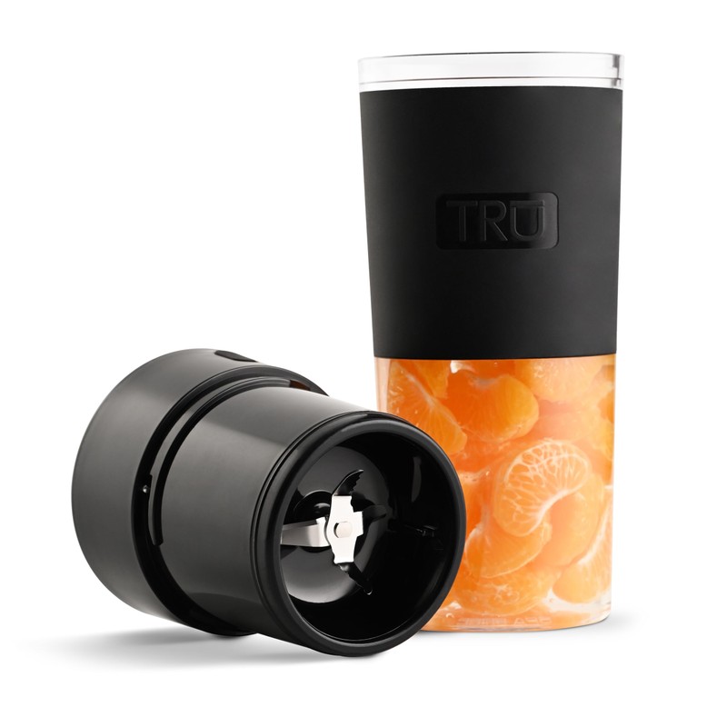 TRU Hydration Blender Single-Button Operation USB Rechargeable Battery (Black)