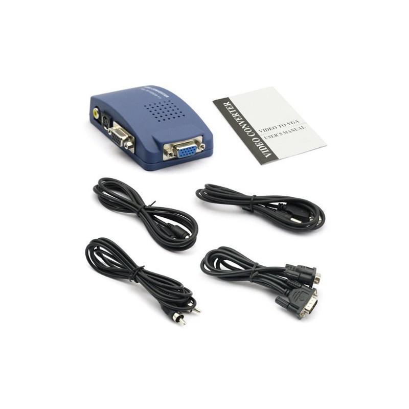Parishop VIDEO CONVERTER VGA to RCA Scan Converter for PC
