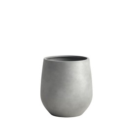 DTY Signature Mount Wilson 1-Piece Fiberstone Tapered Planter for Indoor/Outdoor, Gray, 11.8" H x 11" Dia (8" Opening) - Small