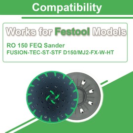 Upgraded 202461 Soft Sanding Pad Compatible with Festool RO 150 FEQ Sander, 6-Inch 150mm, 1Pack