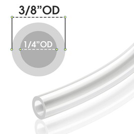 TAILONZ PNEUMATIC Clear 3/8 Inch od 10 Meters PU Air Tubing Kit Pipe Hose Air Line Tubing Or Fluid Transfer Pneumatic tubing (3/8 PU Tube)