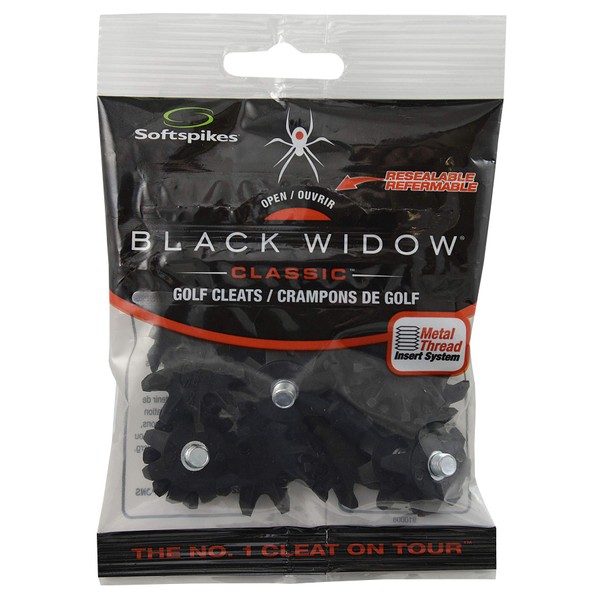 Softspikes Black Widow Classic Cleat Small Metal Thread, 22 Count