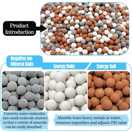 AHSNYLC 200g Shower Head Beads Refills - Mineral Replacement, Ionic Beads, Filter for Filtered Shower Head (Orange, Gray, White)