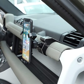 MUMAREN Car Smartphone Holder, For Land Rover, Defender 2020, 2021, 2022, 90/110, Smartphone Stand, Air Conditioner Vent Car Holder, Freely Adjustable, One-Hand Operation, Aluminum Alloy, High