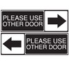 Please Use The Other Door Sticker, Set of 2, Black
