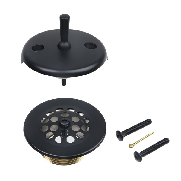 Pastlla Trip Lever Bathtub Drain and Two Hole Overflow Faceplate