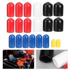Vacuum Hose Caps, Fydun 20 Pieces PVC Bypass Assortment Automotive Carb Line for Carburettor Vacuum Plugs, Intake Manifold Vacuum Fitting, 5 Sizes