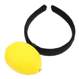 Beavorty Funny Lemon Headband Plush Fruit Hair Hoop for Holiday Party Dress up Accessories