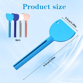 JIYIN 4 Pcs Toothpaste Squeezer, Metal Toothpaste Tube Squeezer Roller Manual Tube Wringer Keys Dispenser Rolling for Toothpaste Cosmetic Hand Cream Paint Squeezer (4 Color, Stainless Steel)