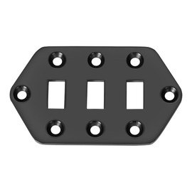 KAISH Electric Guitar Pickup Selector Switch Plate Control Plate for Vintage/Classic Jaguar Guitar Black