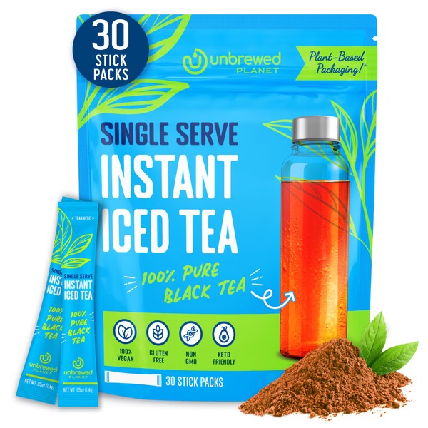 Unbrewed Planet Instant Iced Tea – 100% Pure Black Tea