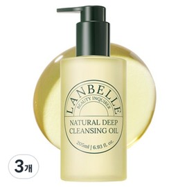 Langvell Natural Deep Cleansing Oil, 3, 205ml / 랑벨 내츄럴 딥 클렌징 오일, 3개, 205ml