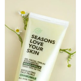 Gel Facial Perlas Exfoliantes Manzanilla 100gr Todo Tipo De Piel                                                                                      