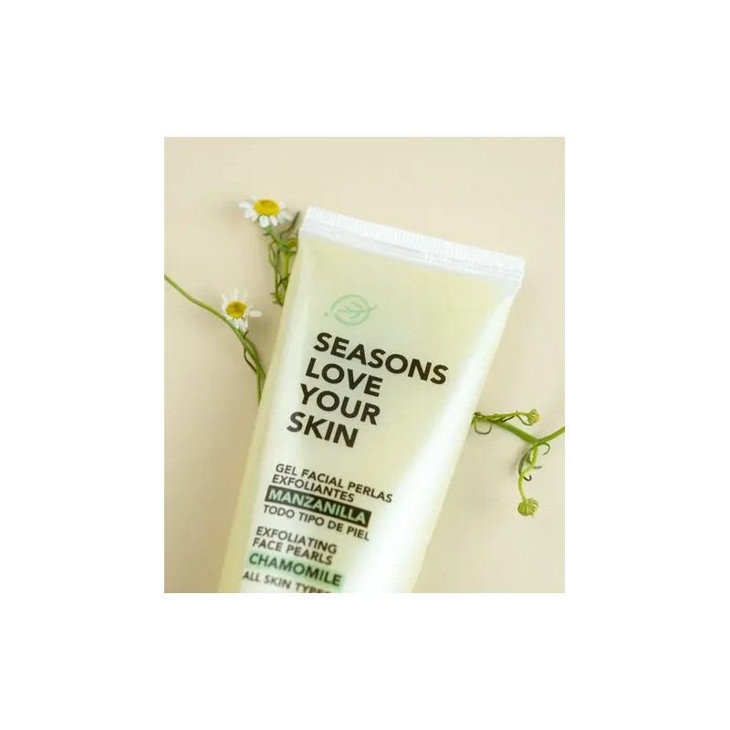 Gel Facial Perlas Exfoliantes Manzanilla 100gr Todo Tipo De Piel